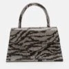 Quiz Silver Zebra Print Mini Tote Bag -RIVE IS Clothing Shop VSNGY SQ1 0000000035 SILVER SLf